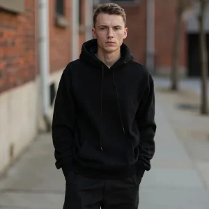 Hoodie Negro con Capucha