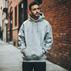 Hoodie Gris con Capucha